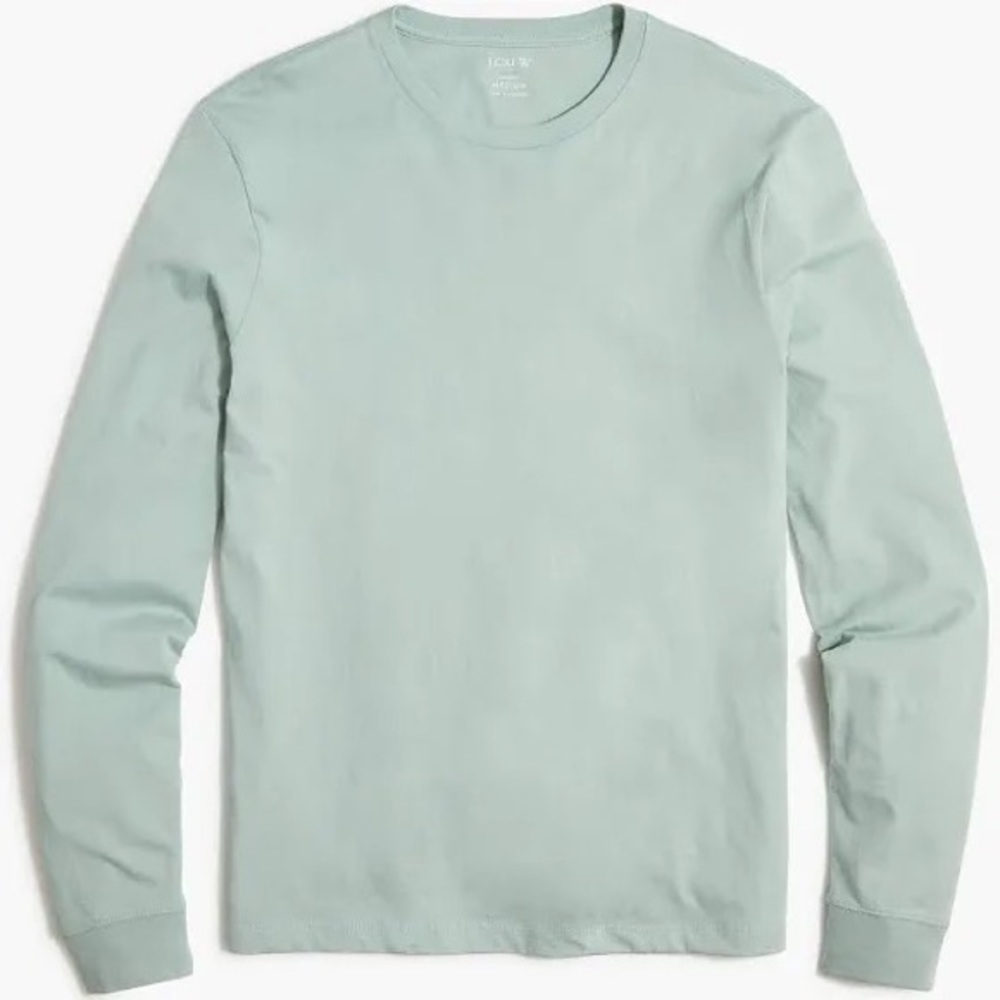 J Crew Factory Mens M Long-sleeve washed jersey tee Stone Blue
Item 03448